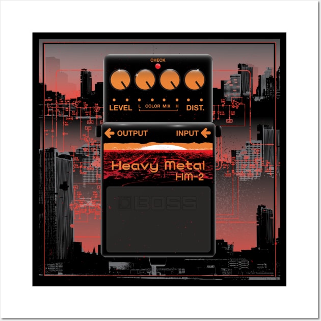 HM-2 heavy metal distortion pedal Wall Art by Tiny Little Hammers